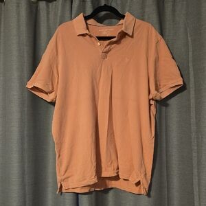 American Eagle Outfitters Peach Polo Shirt
